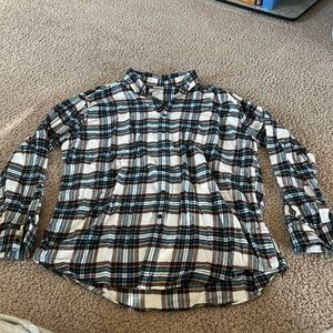 Men’s XL Flannel - Brown, Blue, Tan, and White